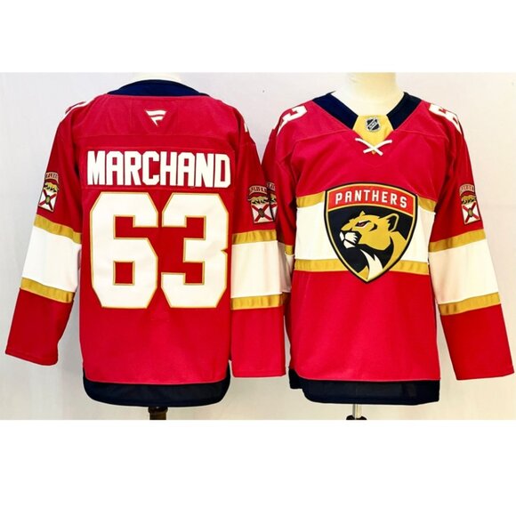 Mens Brad Marchand Red Stitched Jersey
